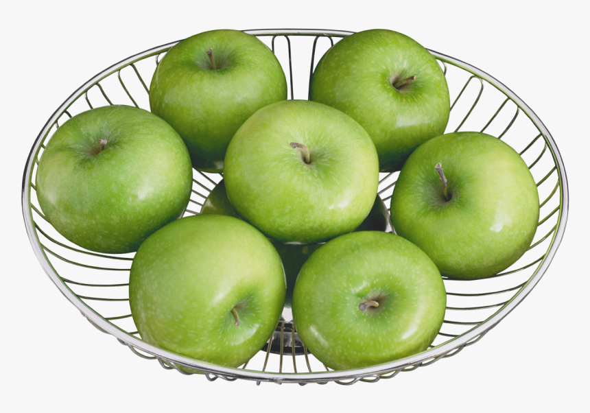 Green Apples In A Metal Bowl Png Clipart - Apples In A Bowl Clipart, Transparent Png