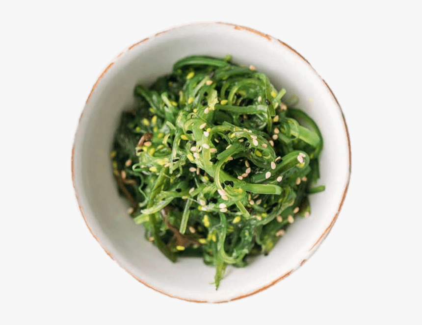 Bowl Of Seaweed With Sesame Seeds - Seaweed Foods, HD Png Download
