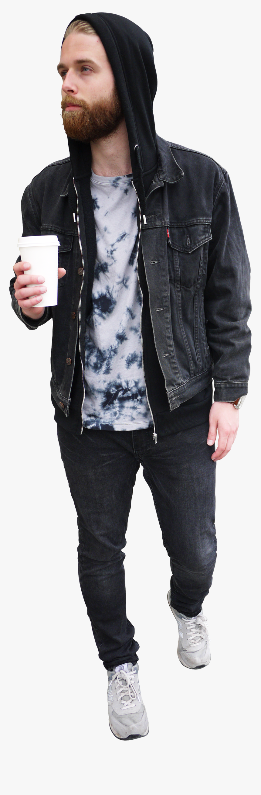 People Walking With Coffee, HD Png Download