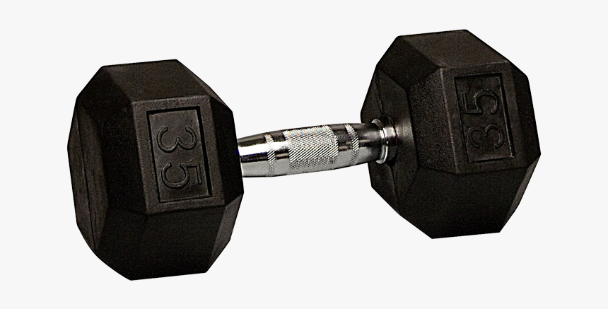 50 Lbs Rubber Hex Dumbbells, HD Png Download