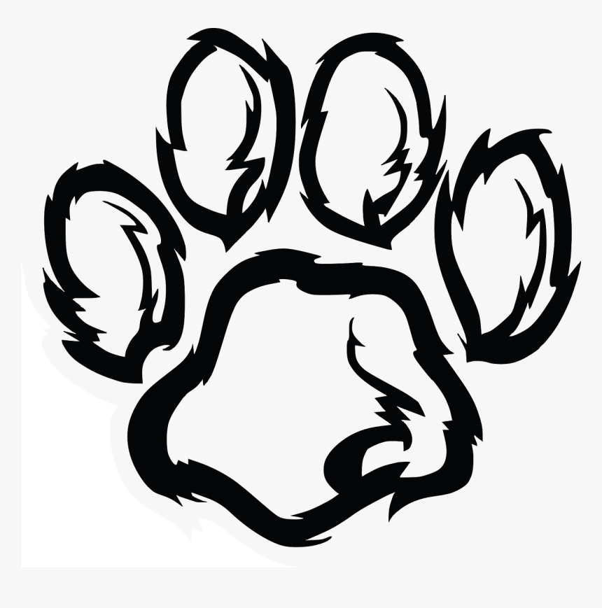 Wildcat Paw Plain Clip Art At Clker - Wildcat Paw Png, Transparent Png