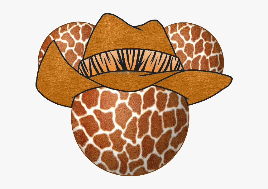 Transparent Leopard Print Clipart - Safari Giraffe Mickey Head, HD Png Download