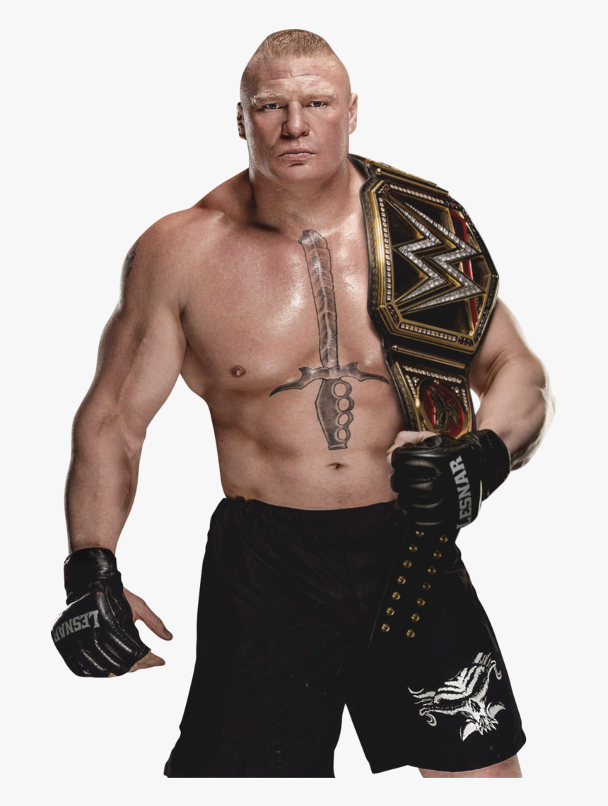 Brock Lesnar With Title, HD Png Download