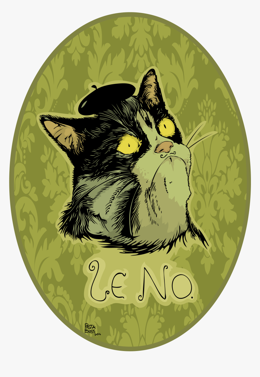 Grumpy French - Black Cat, HD Png Download