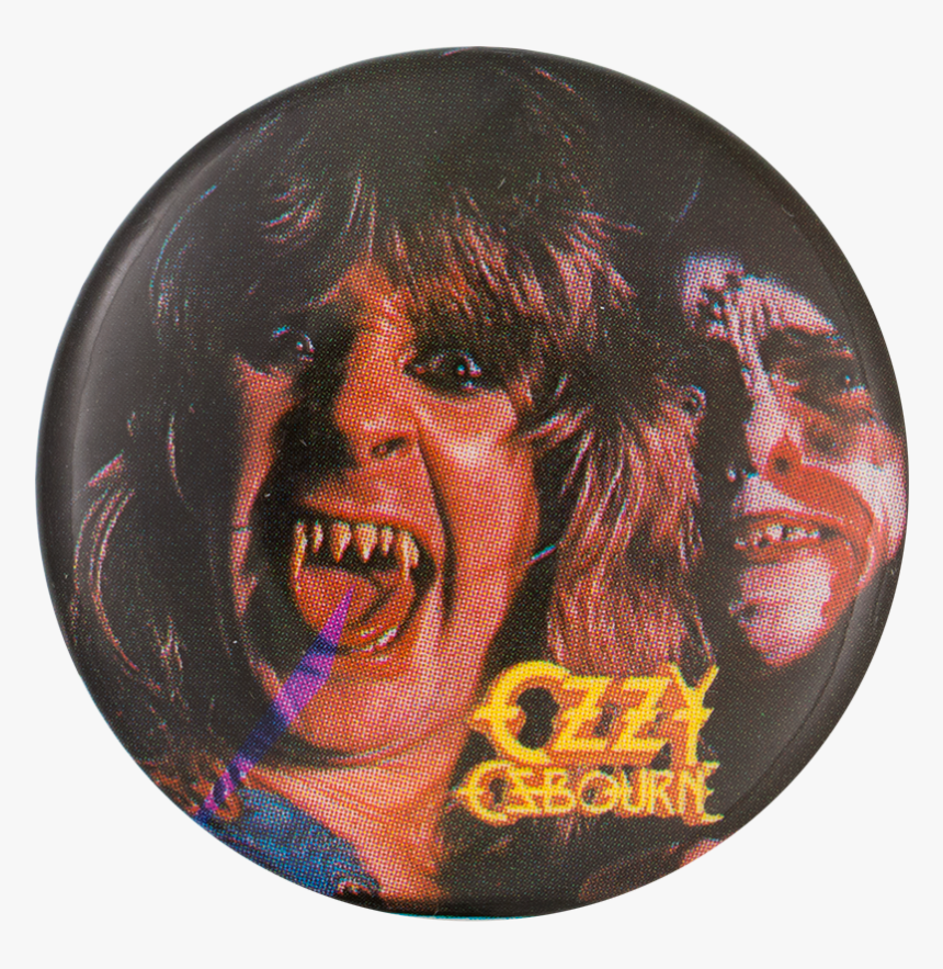 Ozzy Ozbourne Fangs Music Button Museum - Ozzy With Fangs, HD Png Download