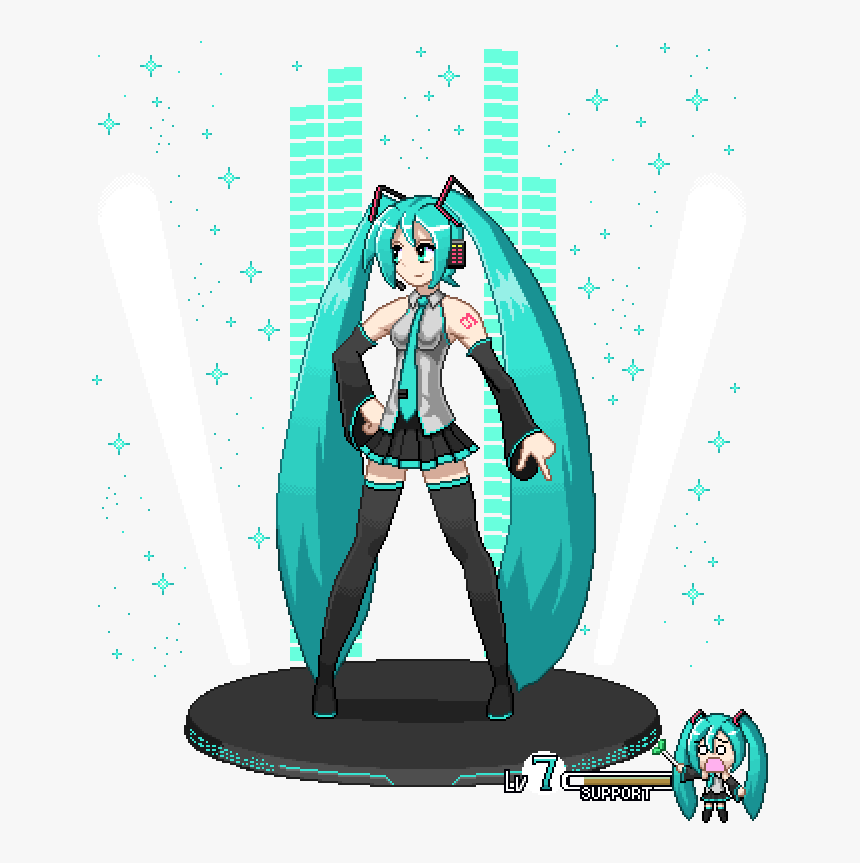 34 Hatsune Miku From Vocaloid - Peeking Hatsune Miku Transparent, HD Png Download