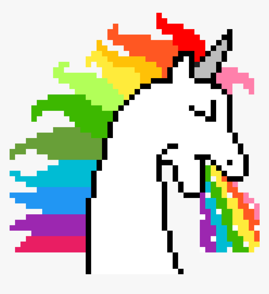 Pixel Unicorn , Png Download - Pixel Art Unicorn Easy, Transparent Png