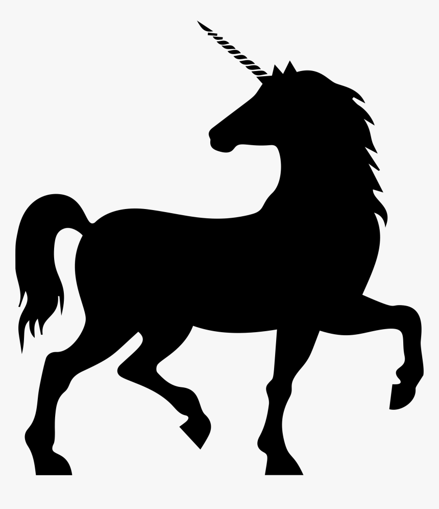 Transparent Unicornio Png - Silhouette Of A Unicorn, Png Download
