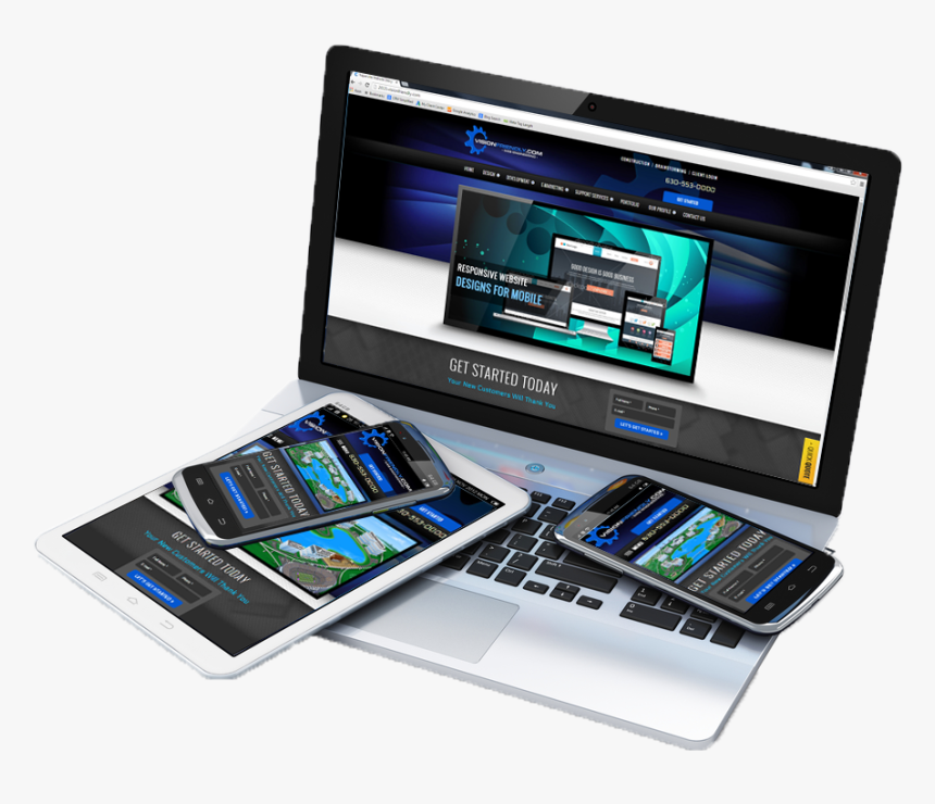 Transparent Website Images Png - Mobile Responsive Website Png, Png Download