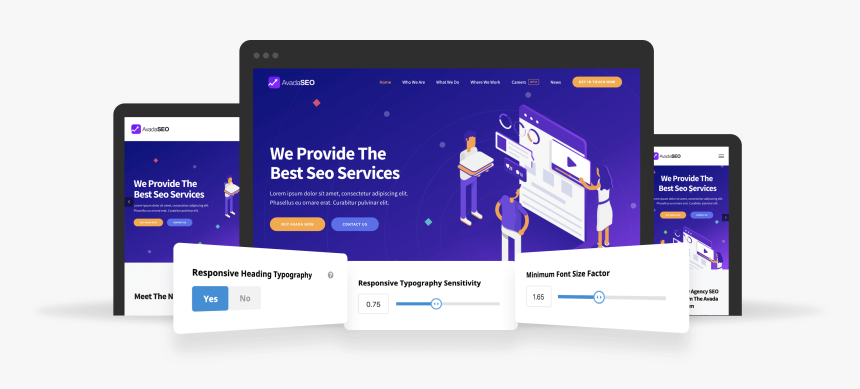 Responsive Devices Typography, HD Png Download