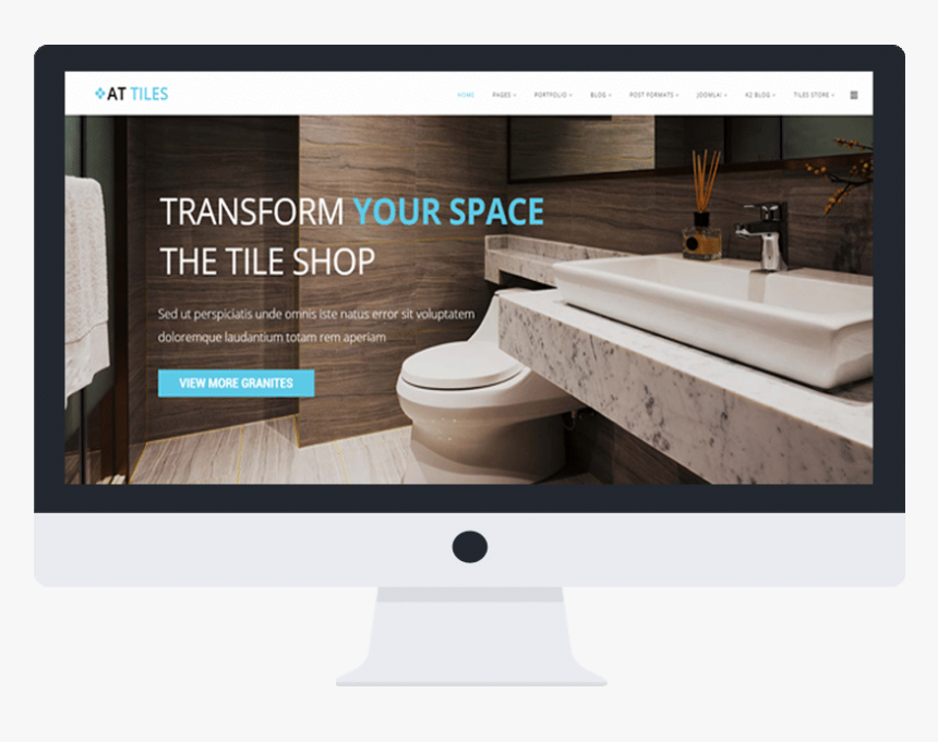 At Tiles Free Responsive Joomla Template Desktop - Website, HD Png Download