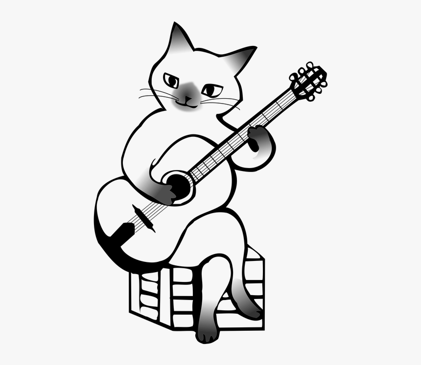 Guitar, Musical Instruments, Music, Jazz, Cat - Nice Drawings Musical Instruments, HD Png Download