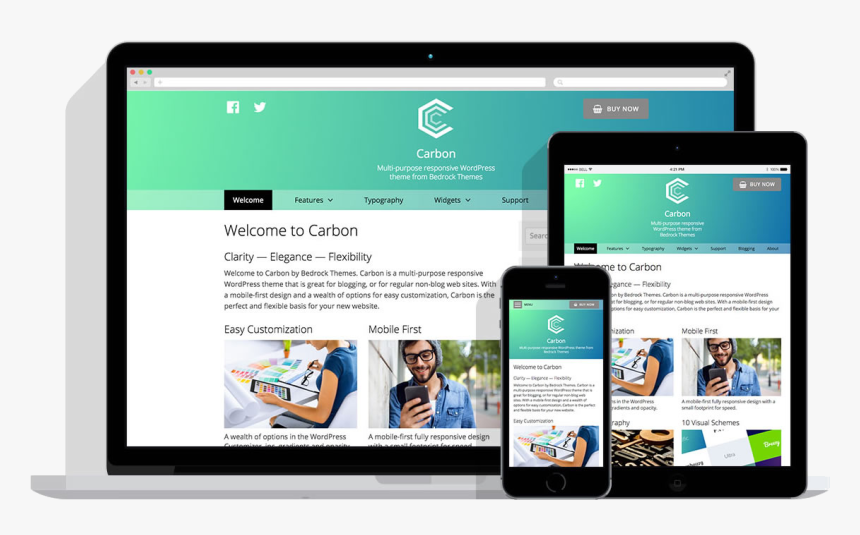Carbon-responsive - Website Themes For Software Companies, HD Png Download