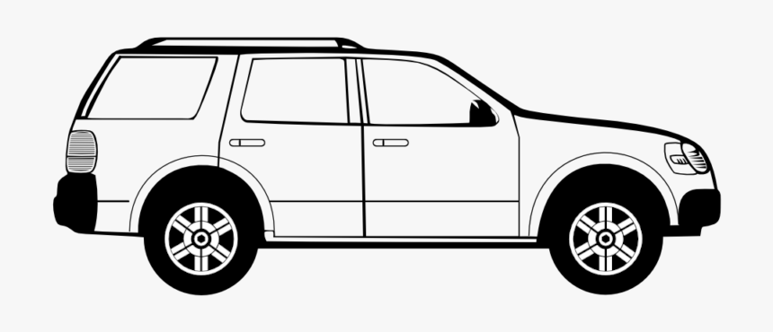 Frames Illustrations Hd Images - Suv Clipart Black And White, HD Png Download