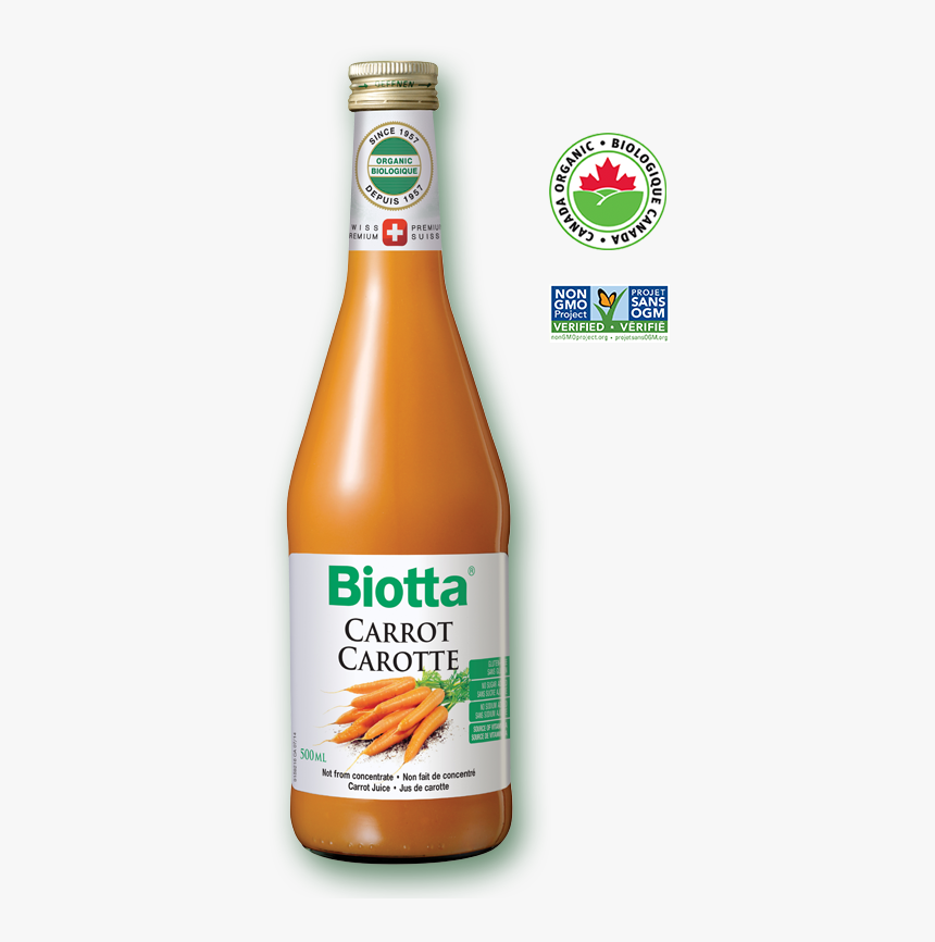 Biotta® Organic Carrot Juice - Biotta Jus De Carottes, HD Png Download