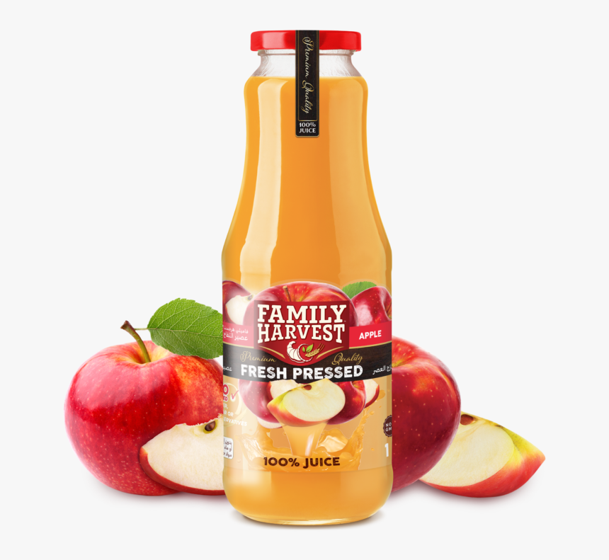 Fresh Pressed 100% Juice - Family Harvest Apple & Strawberry, HD Png Download