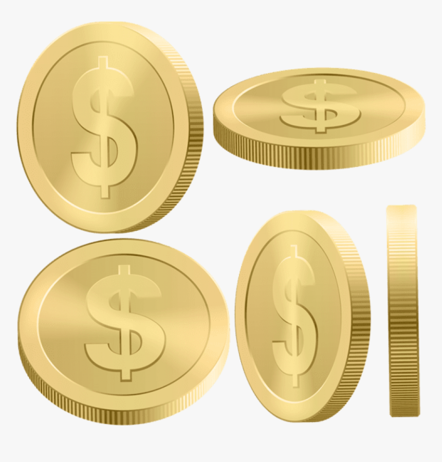 Gold Coins Clipart Png - Coin, Transparent Png