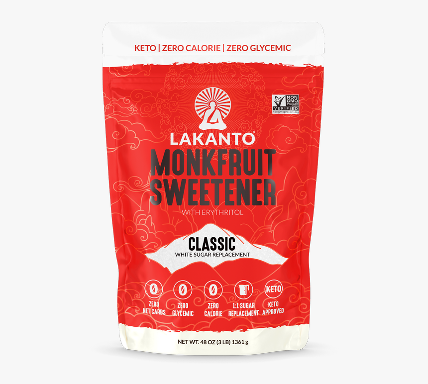 Classic Monkfruit - Lakanto Monkfruit Sweetener Classic, HD Png Download