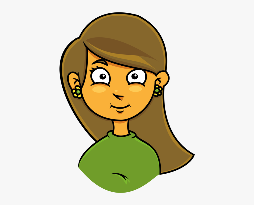 Serious Girl Face Clipart - Girl Face Clipart, HD Png Download