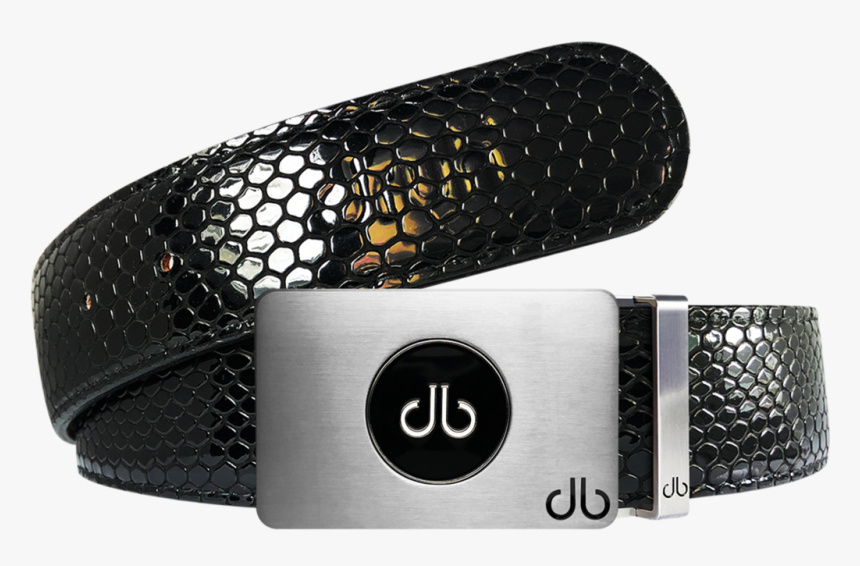 Ballmarker Black Snakeskin Leather Texture Belt - Belt, HD Png Download