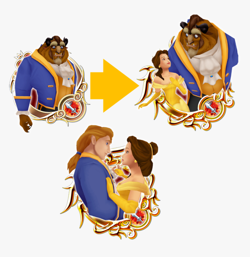 Kingdom Hearts Beast And Belle , Png Download - Belle Kingdom Hearts 2, Transparent Png