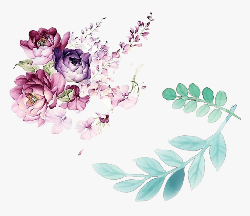 Floral Design Watercolor Painting Flower - Water Color Flower Design, HD Png Download