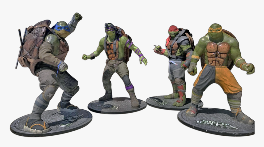 Four Teenage Mutant Ninja Turtles - Figurine, HD Png Download