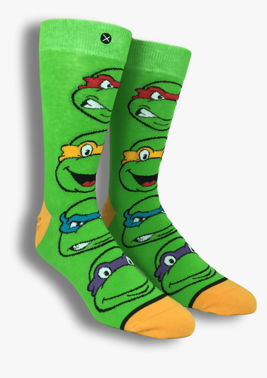Tmnt Ninja Turtles Stacked 360 Socks 
 Class - Sock, HD Png Download