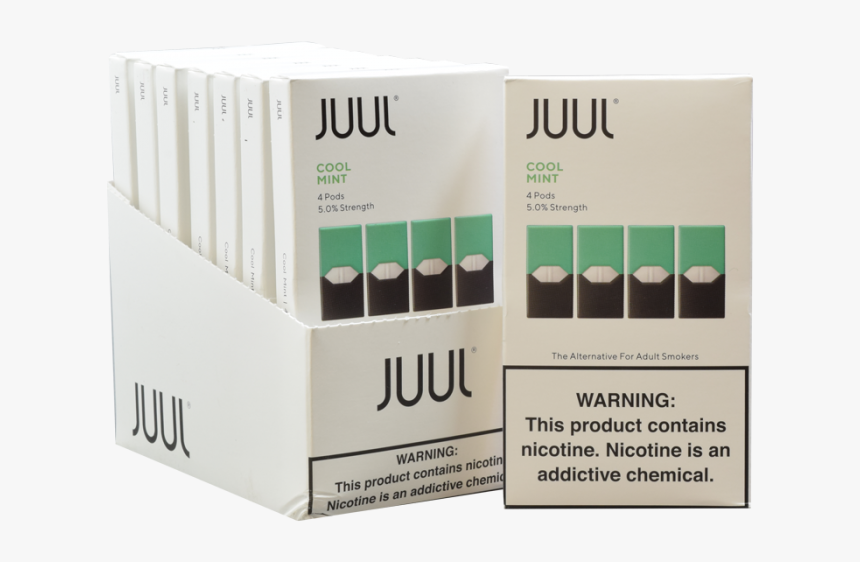 4 Pack Mint Juul Pods, HD Png Download