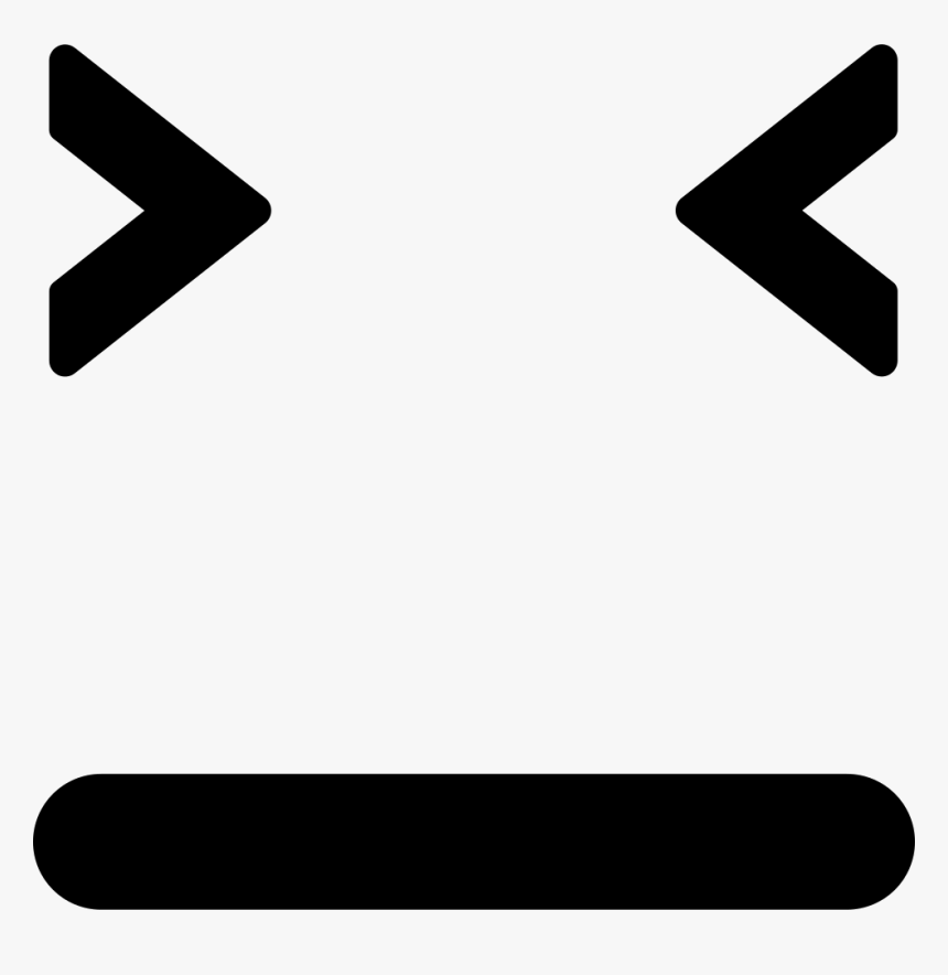 Emoticon Square Face With Closed Eyes And Straight - Emoticones El Linea Recta, HD Png Download