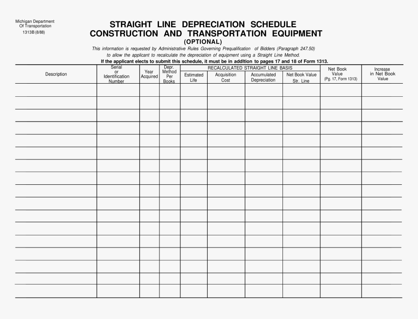 Straight Line Depreciation Schedule Main Image - Number, HD Png Download