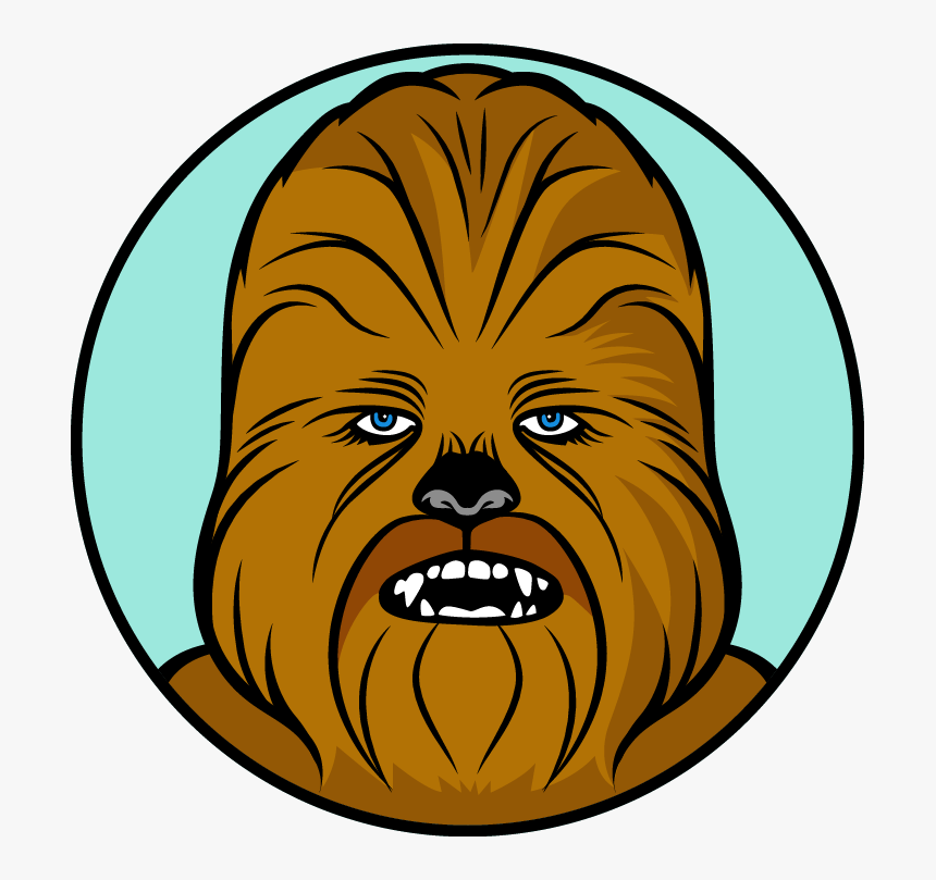 Transparent Star Wars Clip Art - Star Wars Chewbacca Vector, HD Png Download