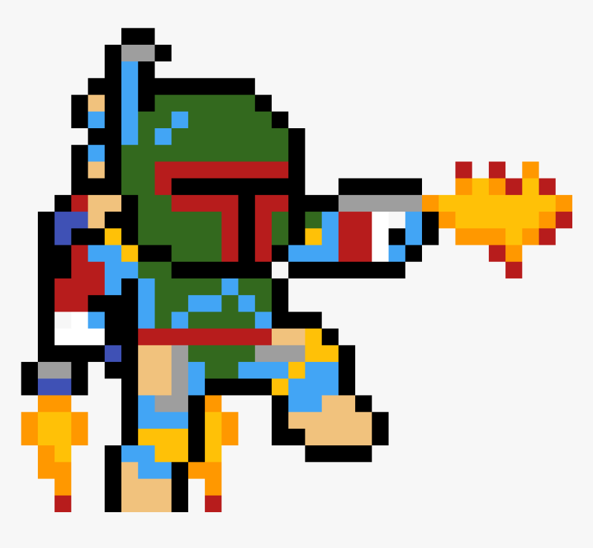 Pixel Art Star Wars Boba Fett, HD Png Download