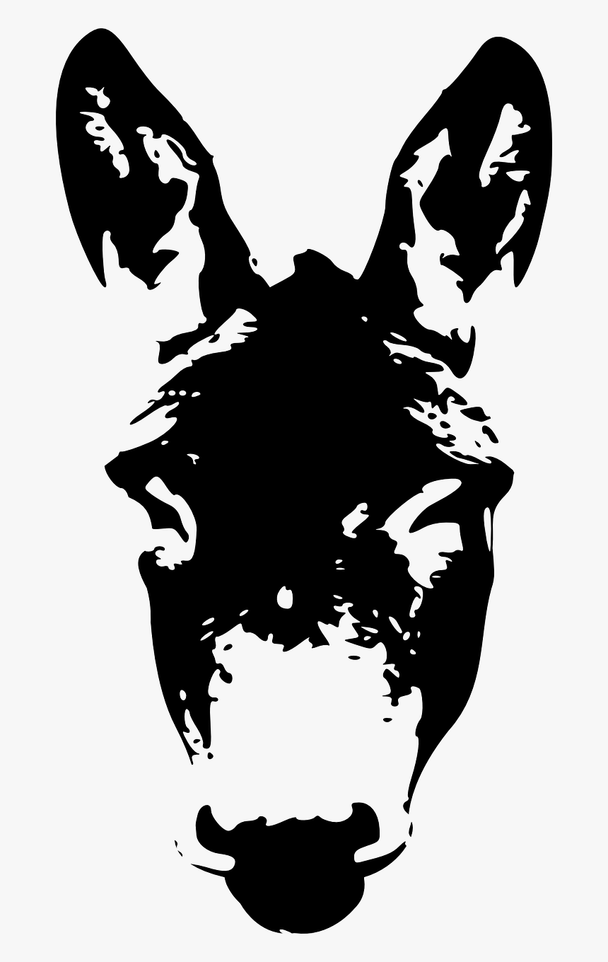 Black And White Donkey Head, HD Png Download