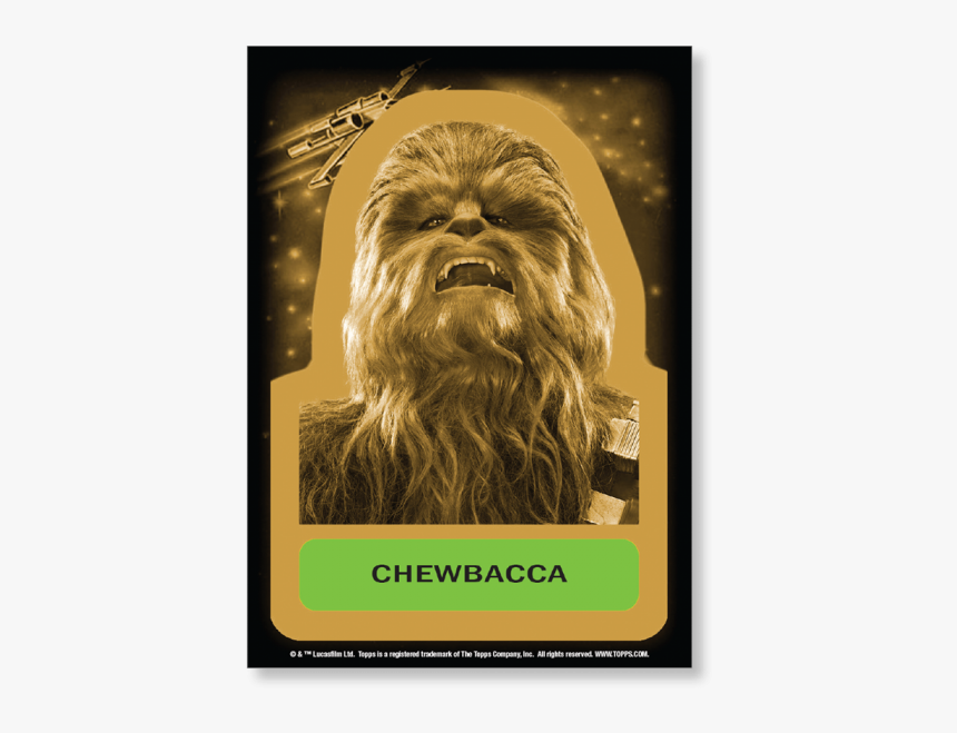 Chewbacca Character Sticker Artwork Gold Ed - Chewbacca, HD Png Download