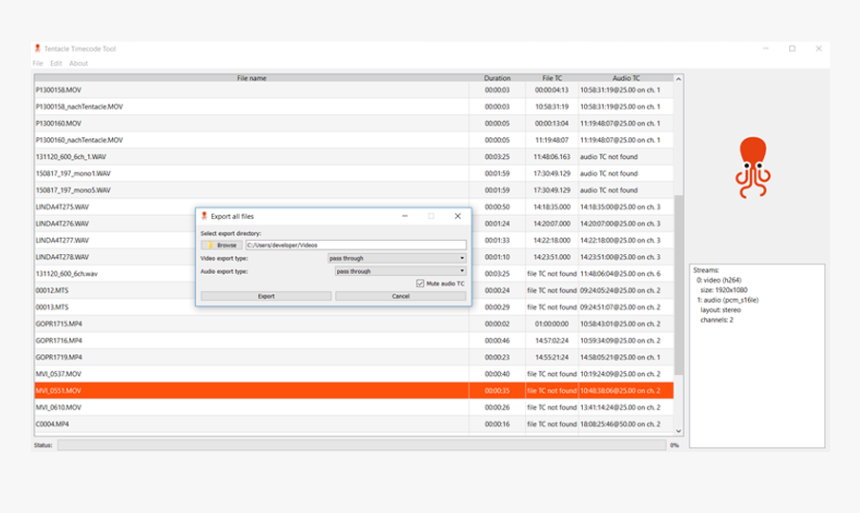 Tentacle Timecode Tool Windows, HD Png Download