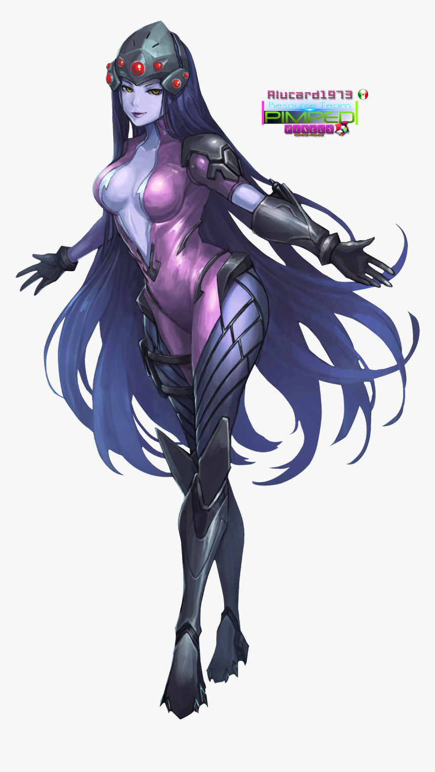 Cartoon - Widowmaker With Hair Down, HD Png Download