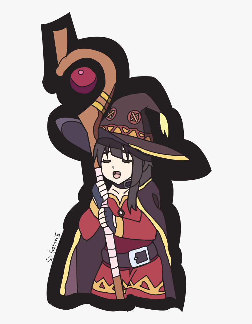 Mediaa Megumin Drawing Requested By One Of My Friends - Cartoon, HD Png Download