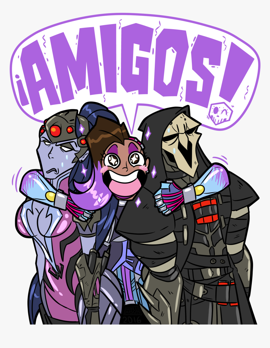Reaper X Widowmaker X Sombra, HD Png Download