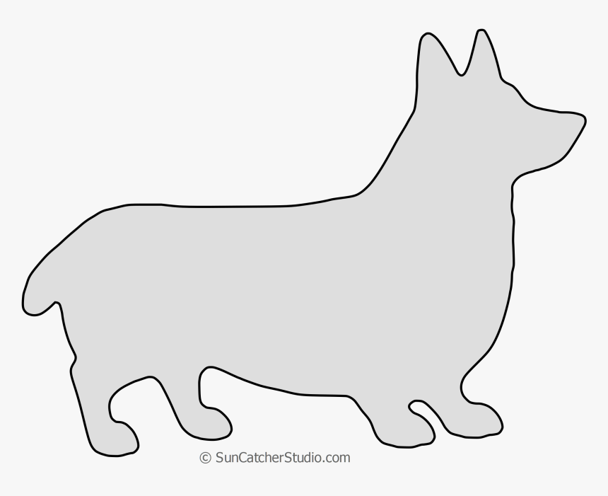 Corgi Cartoon Black And White , Png Download - Corgi Cartoon Black And White, Transparent Png