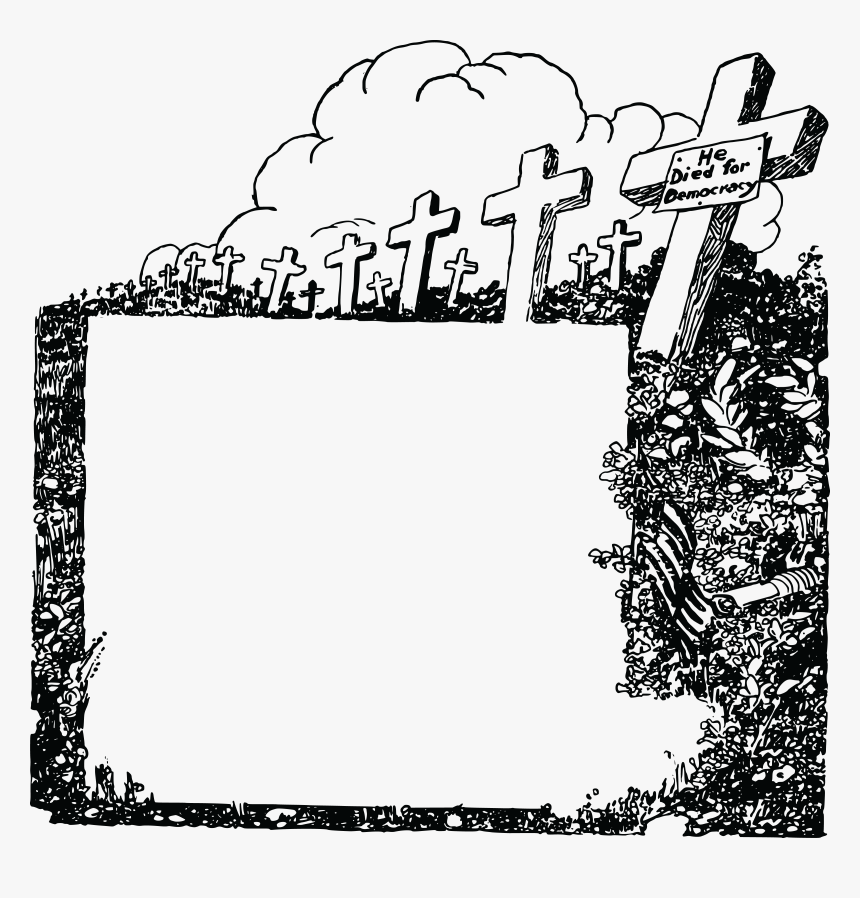 Soldier Graves Frame Clip Arts - Grave Frame Png, Transparent Png