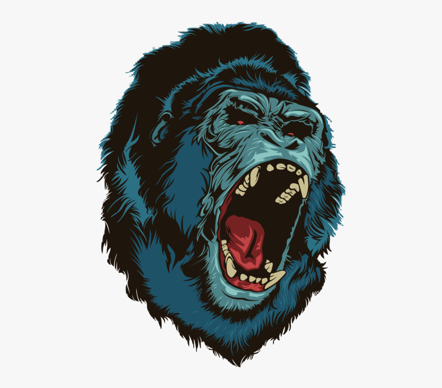 Transparent Monkey Face Png - Gorilla Face Png Transparent, Png Download