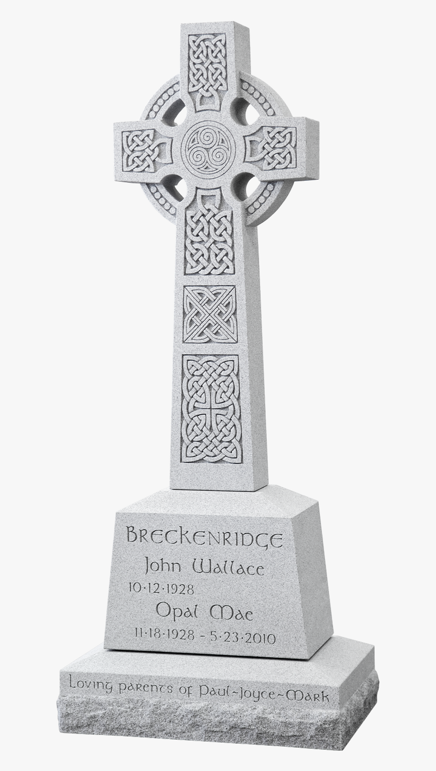 Cross Grave Png , Png Download - Celtic Knots Gravestone, Transparent Png