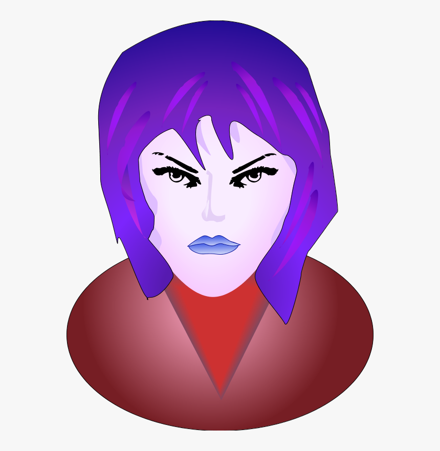 Mad Face Woman Angry Face Vector Clip Art - Gương Mặt Khó Chịu, HD Png Download