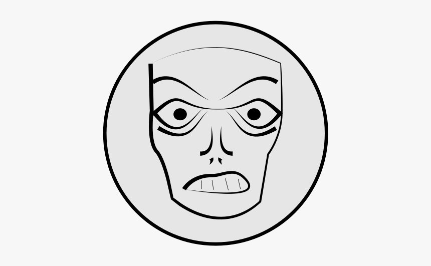 Angry Face - Circle, HD Png Download