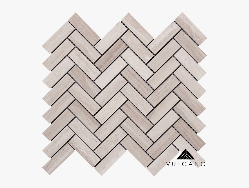 Vm58 - Herringbone Wooden White Honed Mosaic, HD Png Download