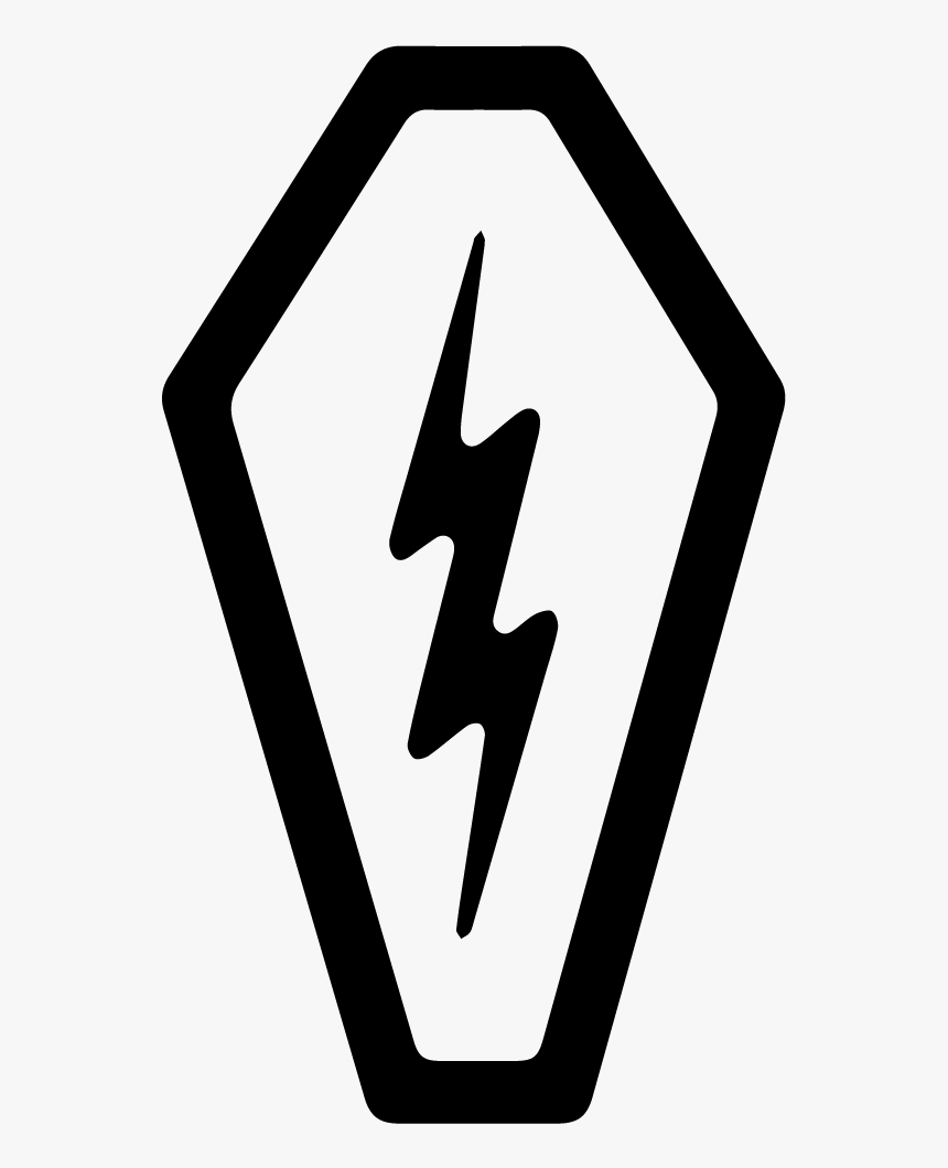 Electric Coffin Logo Coffin Bolt Square - Sign, HD Png Download