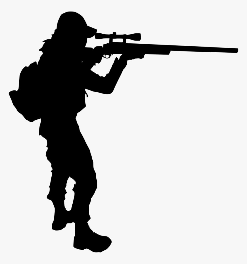Sniper Rifle Silhouette Png, Transparent Png