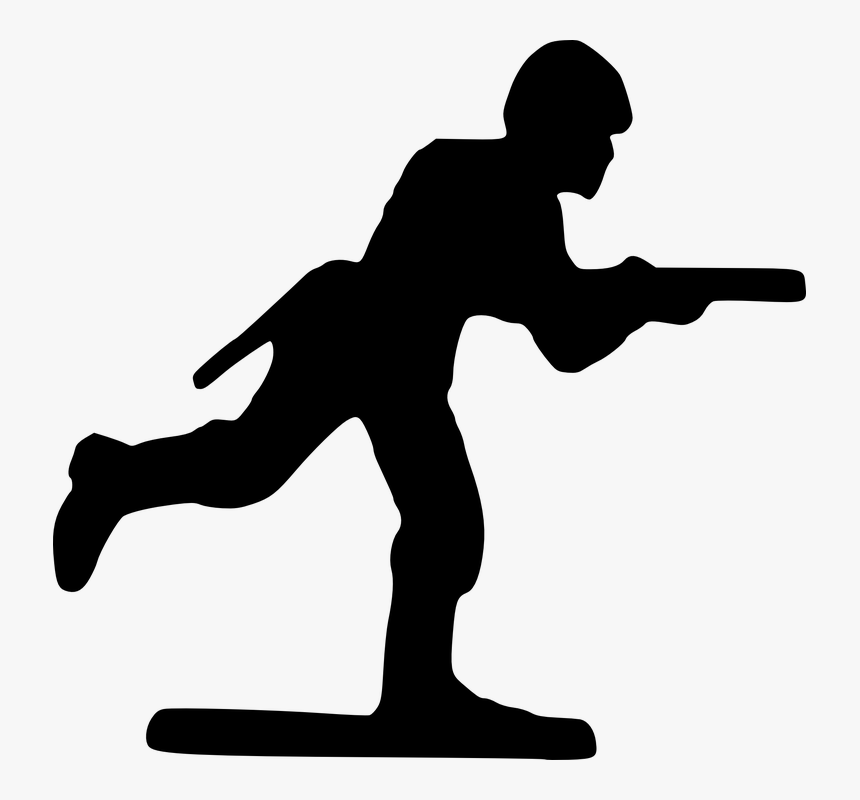 Soldiers Clipart Gun Silhouette - Soldier Clip Art, HD Png Download