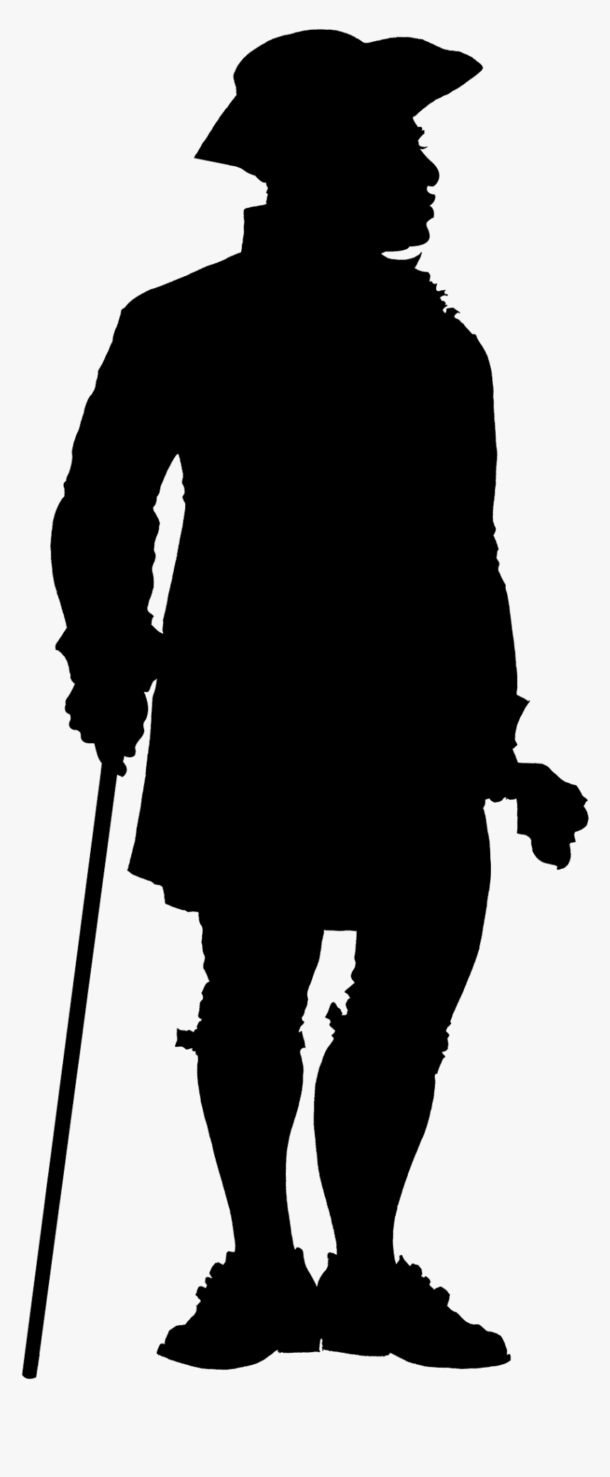 Revolutionary Soldier Silhouette Png Clipart , Png - Old Soldier Silhouette Png, Transparent Png